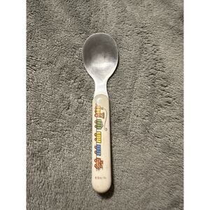 Vintage Baby Cie Stainless Steel Spoon China Trains Eat Food Toddler